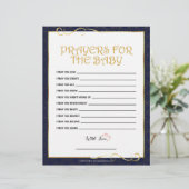 Gebete für das Baby [Golden Blue] Briefbogen (Stehend Vorderseite)