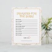 Gebete für das Baby [goldene Linien] Briefbogen (Stehend Vorderseite)