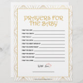 Gebete für das Baby [goldene Linien] Briefbogen (Vorne/Hinten)