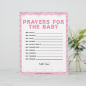 Gebete für das Baby [Luxusspitze [rosa] Briefbogen (Stehend Vorderseite)