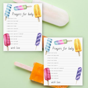 Gebete für das Baby zum Eis am Stiel-Baby-Shower