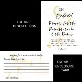 Gebete für das Pedestal-Zeichen für Eltern und Bab Sockelschild