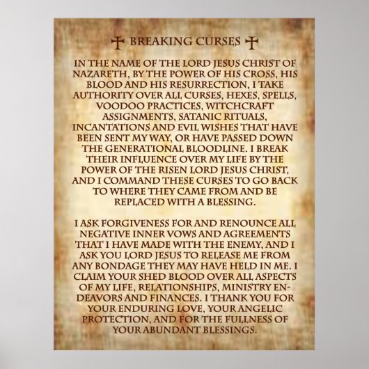 Gebete für den Fluch. Poster (Vorne)