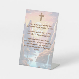 Gebete für ein Kind auf einem Schild