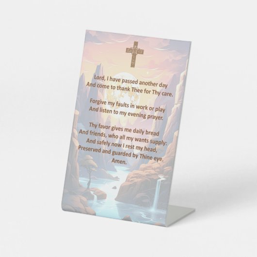 Gebete für ein Kind auf einem Schild (Vorderseite)