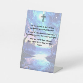 Gebete für ein Kind auf einem Schild