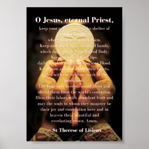 Gebete für Priester drucken Poster