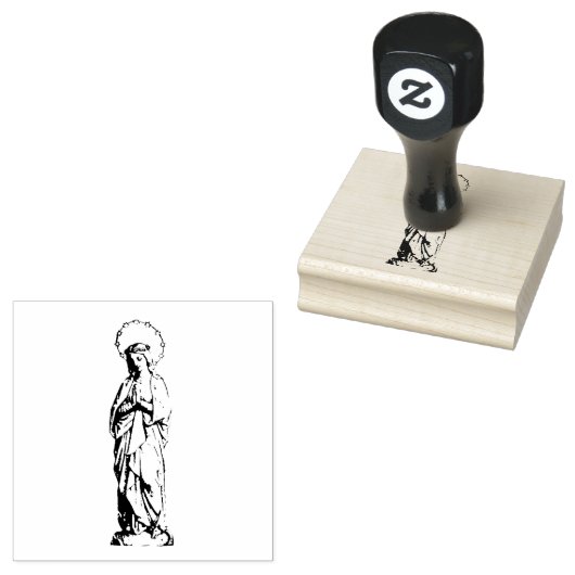 Gebete gesegnete Jungfrau Mary als junges Mädchen Gummistempel (Stempel)