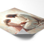 Gebete hören - Jesus mit Kinder Christus beten Poster (Ecke)