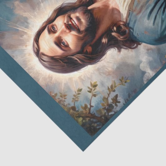 Gebete Jesus Christus mit Blume Garten Seidenpapier (Ausschnitt)