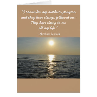Gebete Lincoln Quote Sympathy Card