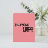 Gebete nach oben postkarte (Stehend Vorderseite)