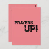Gebete nach oben postkarte (Vorne/Hinten)
