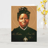 Gebete nach St. Bakhita Karte (Gelbe Blume)