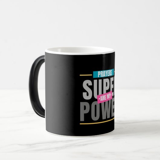 Gebete sind meine Supermacht Morphing Tasse (Vorderseite Links)