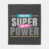 Gebete sind meine Supermachtdecke Fleecedecke (Vorderseite)