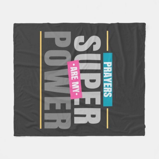 Gebete sind meine Supermachtdecke Fleecedecke (Vorderseite (Horizontal))