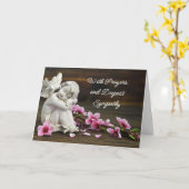 Gebete und Beileid - Beileidskarte Karte (Gelbe Blume)