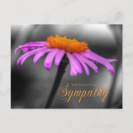 Gebete und Beileid Lila Orangenblume Postkarte
