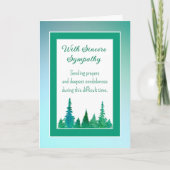 Gebete und Beileid Sympathieausweis Feiertagskarte (Vorderseite)