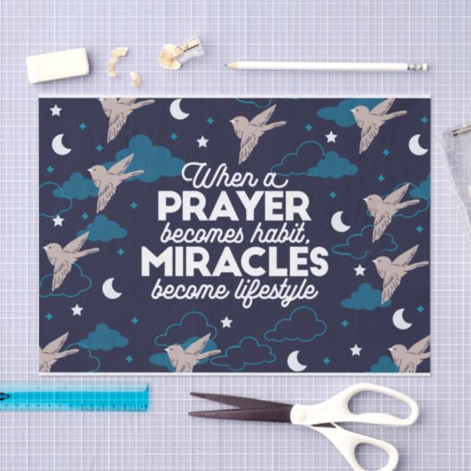 Gebete und Wunder Zitate Seidenpapier (Handwerk)