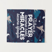 Gebete und Wunder Zitate Wandteppich (Vorderseite (Horizontal))