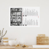 Gebete vor dem Massenplakat (lateinisch und englis Poster (Küche)