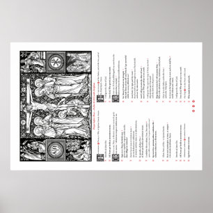 Gebete vor dem Massenplakat (lateinisch und englis Poster