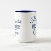 "Gebete vor Kaffee" Zwei-Tone-Christliche Tasse (Zentrum)