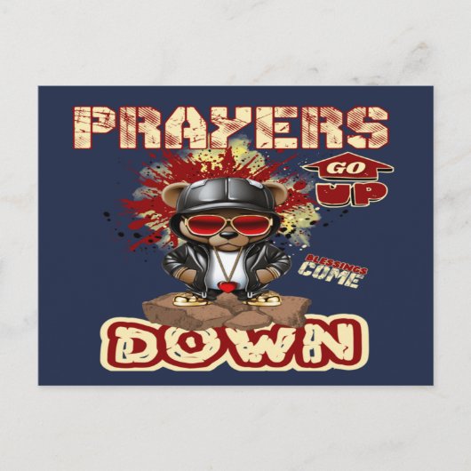 Gebete werden Christlicher Glaube Postkarte (Vorderseite)