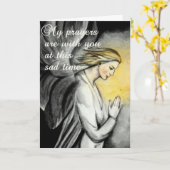 Gebete zu einer traurigen Zeit... Karte (Gelbe Blume)