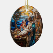 Gebetene Glaskunst, Geburt des Heiligen Jesus Keramik Ornament (Rechts)