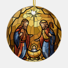 Gebetene Glaskunst, Geburt des Heiligen Jesus Keramik Ornament