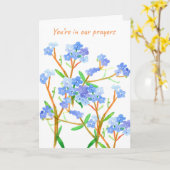 Gebetet für euch vergiss mir nicht Blume Karte (Gelbe Blume)