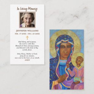 Gebetkarte Moderne Religiöse Kunst Ikone der Jungf Visitenkarte