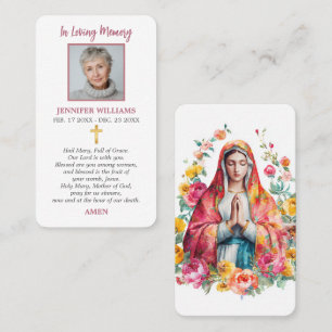 Gebetkarte Unsere Liebe Frau von La Salette Gesegn Visitenkarte