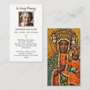 Gebetkarten I Madonna-Ikone Jasna Gora Czestochowa Visitenkarte