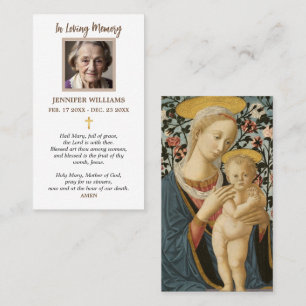 Gebetkarten I Madonna und Kind Heilige Mutter Mari Visitenkarte