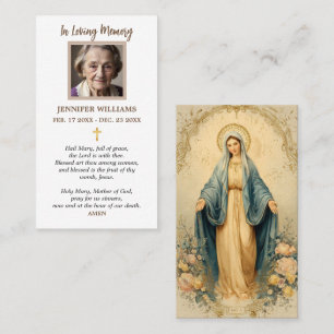 Gebetkarten Jungfrau Maria Heiliges Herz Religiös Visitenkarte