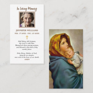 Gebetkarten Madonna der Straßen Madonnina Visitenkarte