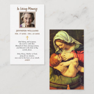 Gebetkarten Madonna und Kind von Andrea Solario Visitenkarte