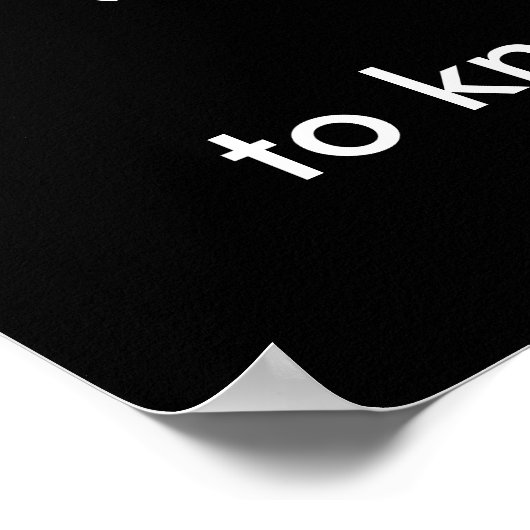 Gebetposter für die Stille: kühn schwarz-weiß Anfü Poster (Ecke)