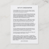 Gebets-heilige Karte St. Maximilian Kolbe (Rückseite)