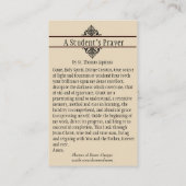 GEBETS-HEILIGE KARTE ST THOMAS THOMAS VON AQUIN (Rückseite)