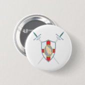 Gebets-Krieger mit den betenden Händen Button (Vorne & Hinten)
