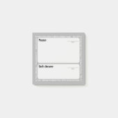 Gebets-Post-It-Notizen (Grau) Post-it Klebezettel (Vorderseite)