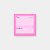 Gebets-Post-It-Notizen (rosa) Post-it Klebezettel (Vorderseite)