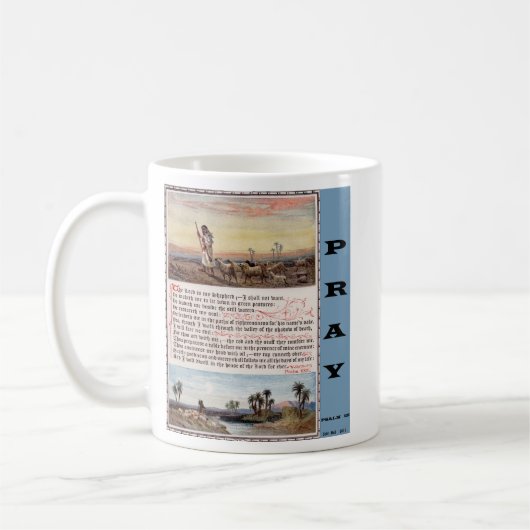 Gebets-Tasse des Psalm-23 Kaffeetasse (Links)