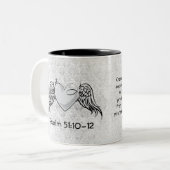 Gebets-Tasse des Psalm-51 Zweifarbige Tasse (Vorderseite Links)