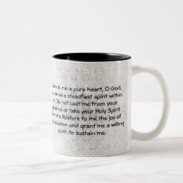 Gebets-Tasse des Psalm-51 Zweifarbige Tasse